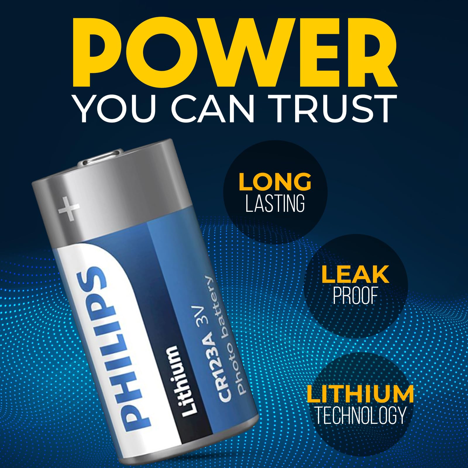 Foto 6 | Batería De Litio Philips Cr123a 3v 1600mah, Paquete De 40 - Venta Internacional.