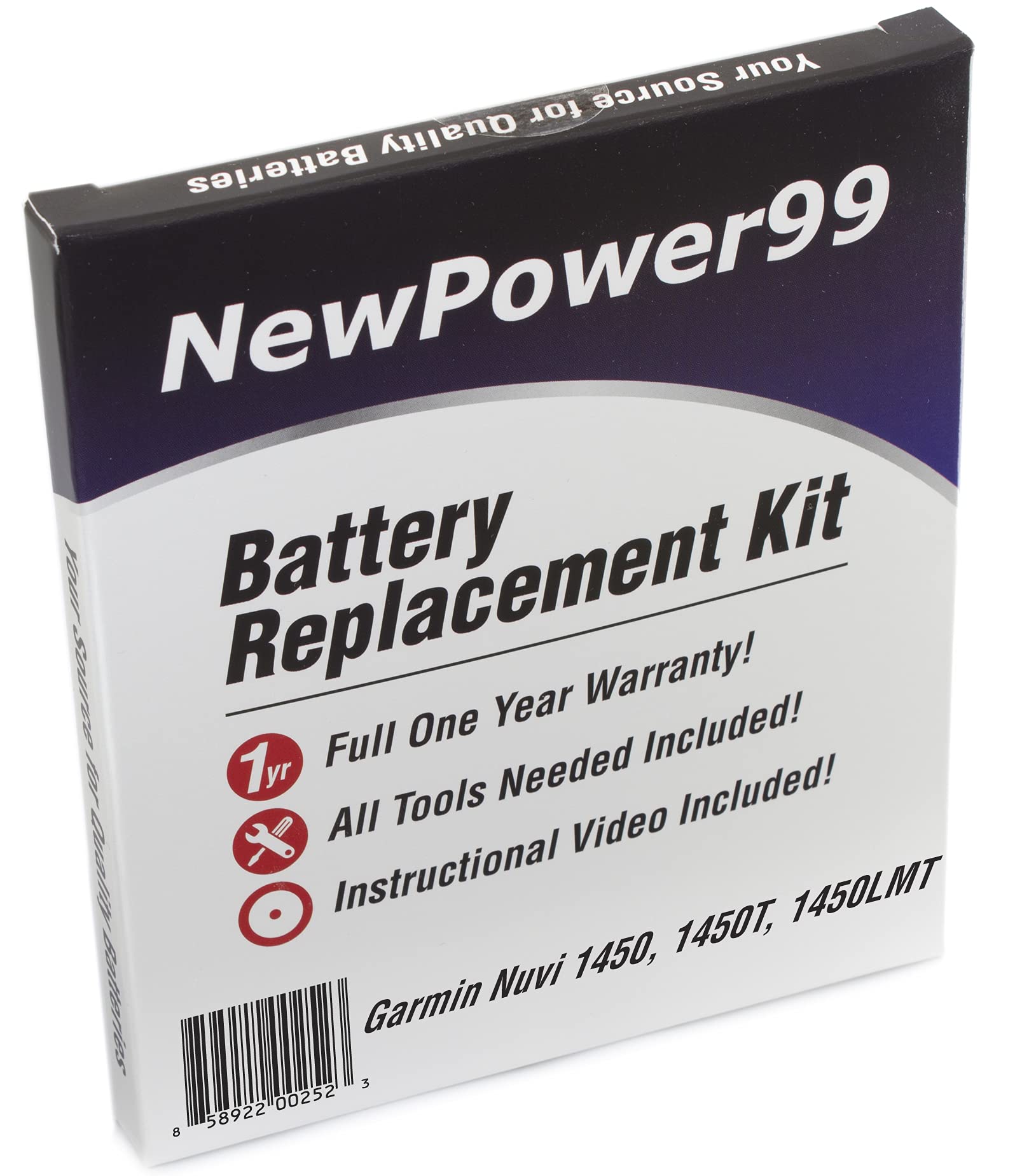 Foto 1 | Kit De Reemplazo De Batería Garmin Nuvi 1450 Con Herramientas 1250 Mah - Venta Internacional.