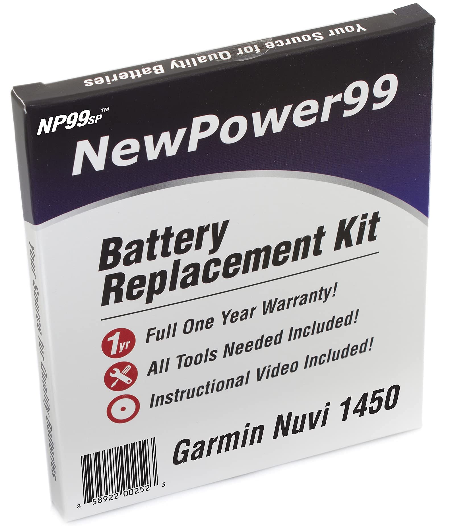 Foto 3 | Kit De Reemplazo De Batería Garmin Nuvi 1450 Con Herramientas 1250 Mah - Venta Internacional.