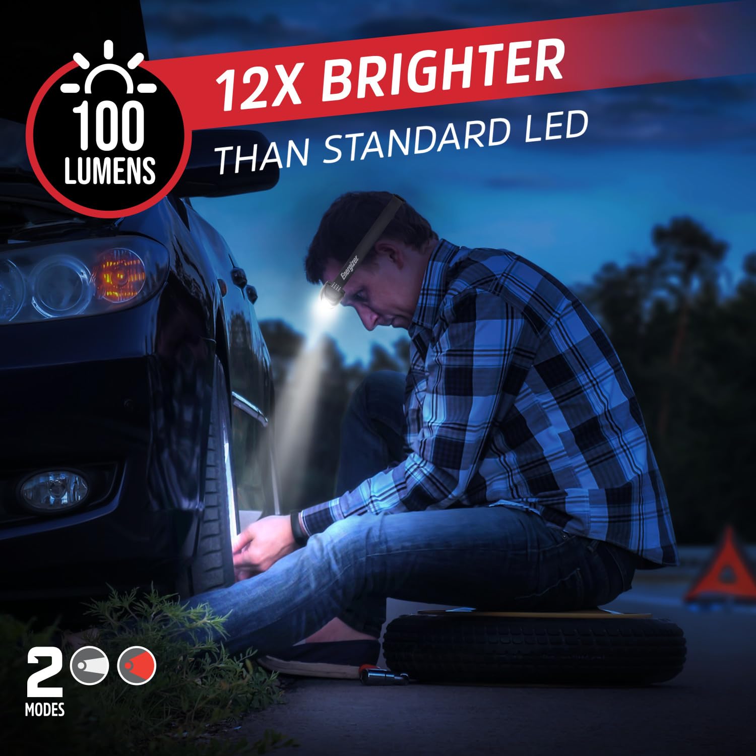 Foto 3 | Linterna Frontal Energizer Universal Plus Led Ligera, Paquete De 2 - Venta Internacional.