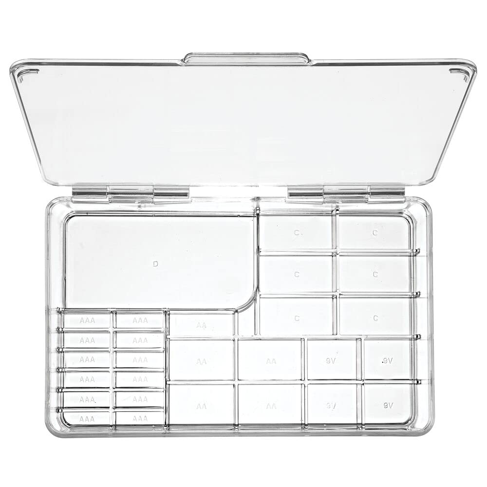 Foto 5 pulgar | Organizador De Almacenamiento De Baterías Mdesign Dividido Con Tapa Con Bisagras - Venta Internacional.