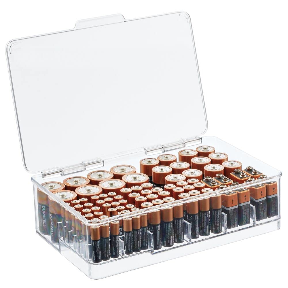Foto 8 pulgar | Organizador De Almacenamiento De Baterías Mdesign Dividido Con Tapa Con Bisagras - Venta Internacional.