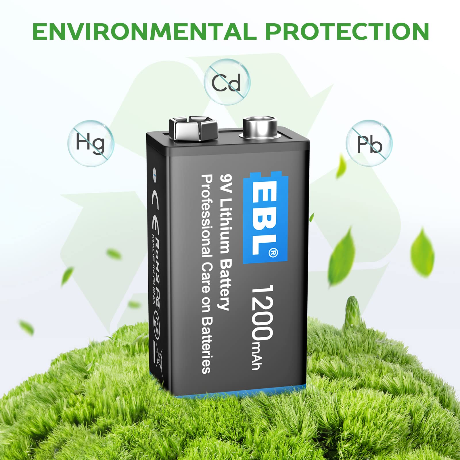 Foto 8 pulgar | Baterías De Litio De 9 V Ebl 1200 Mah (paquete De 4) No Recargables - Venta Internacional.