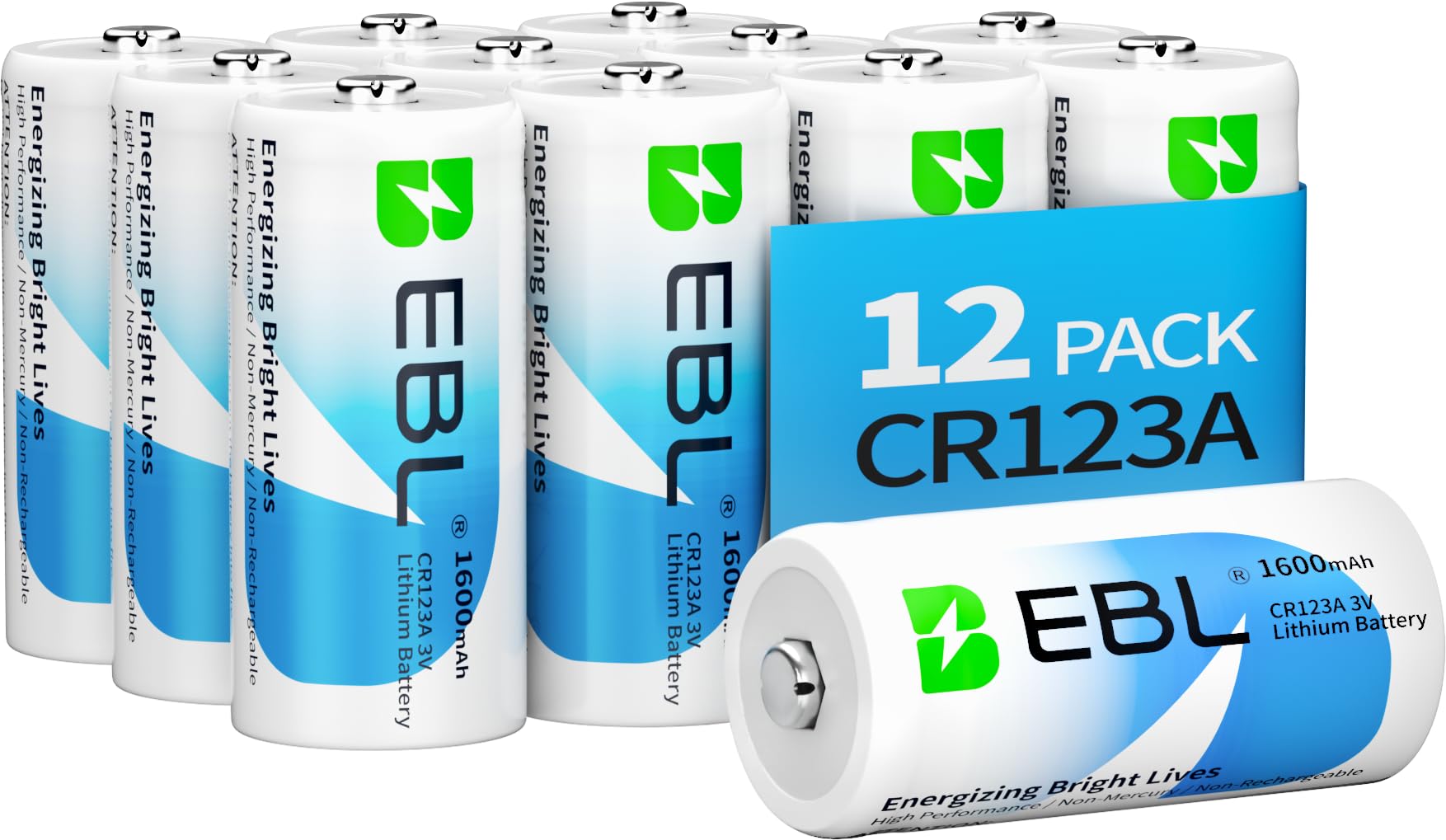 Foto 2 pulgar | Batería De Litio Ebl Cr123a 3v 1600mah - Paquete De 12 - Venta Internacional.