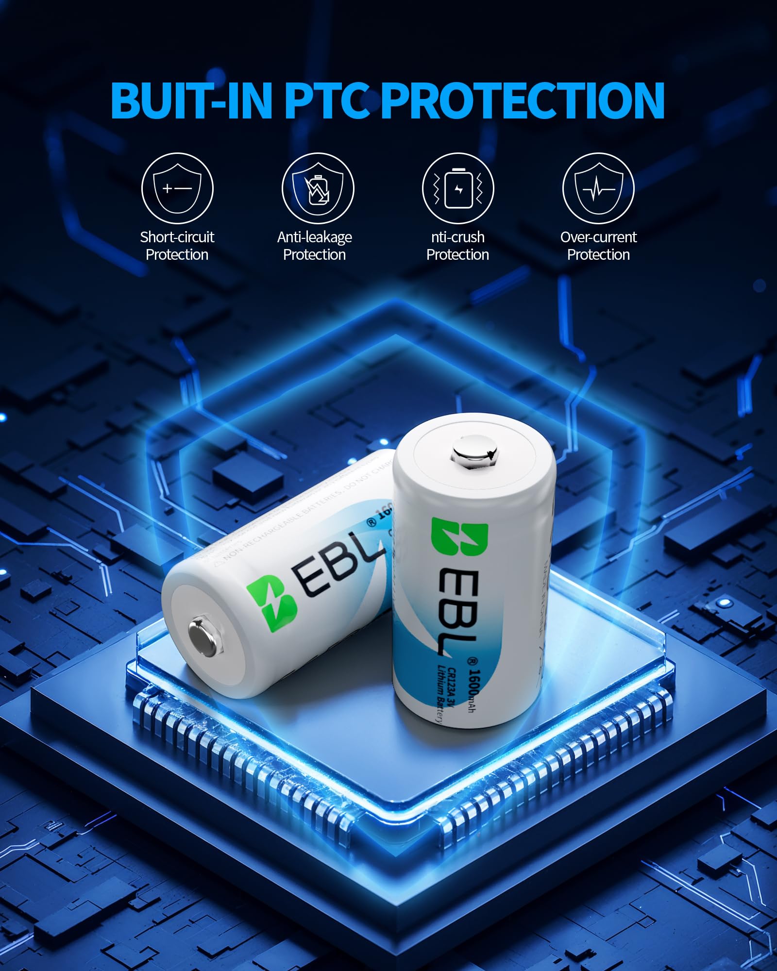 Foto 7 pulgar | Batería De Litio Ebl Cr123a 3v 1600mah - Paquete De 12 - Venta Internacional.