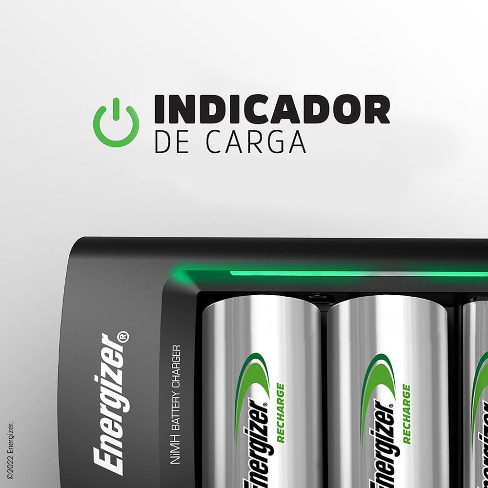 Foto 4 pulgar | Cargador Universal Pilas Energizer + 4 Pilas Recargables AA