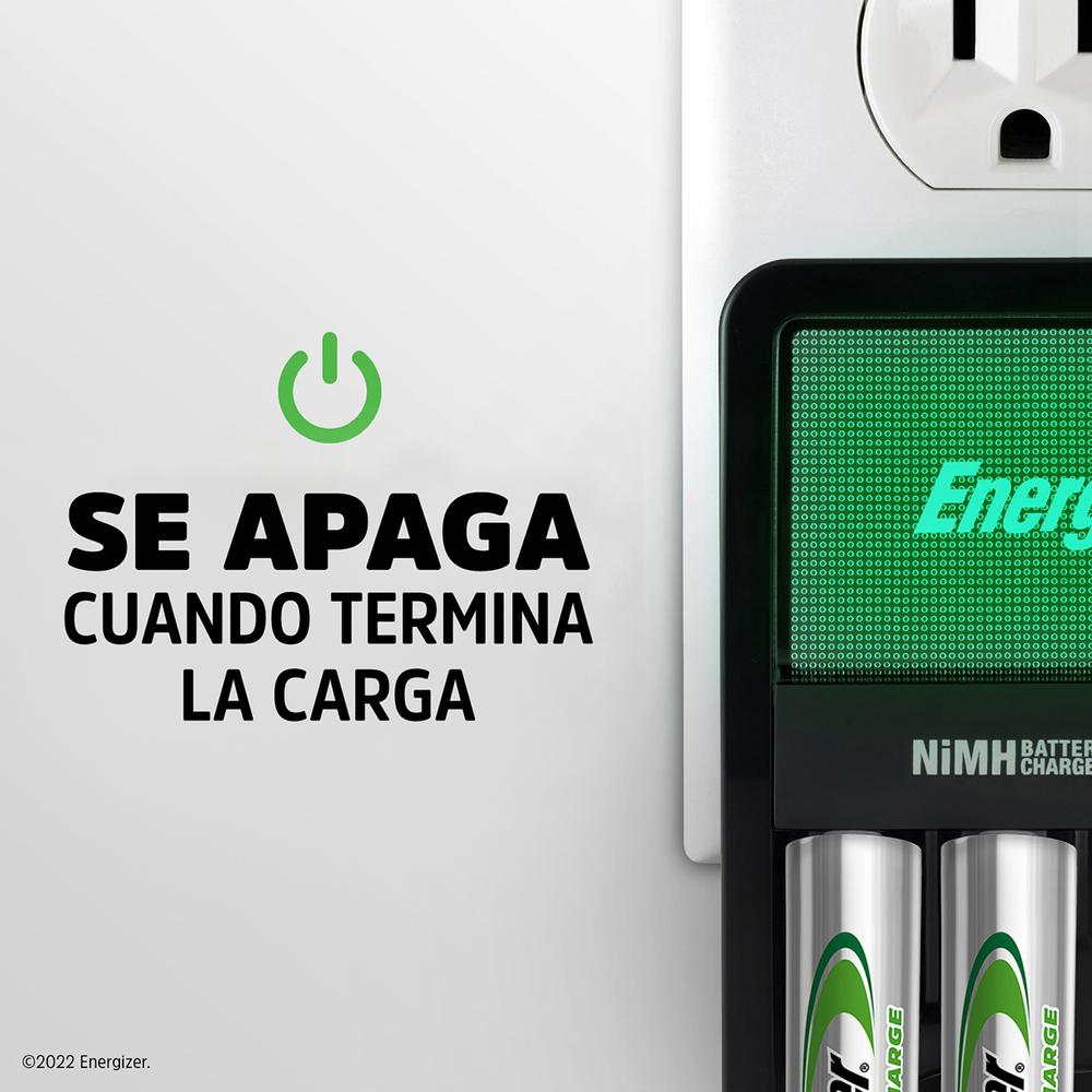 Foto 3 | Cargador De Pilas Energizer Mini + 4 Pilas Recargables Aa