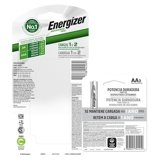 Foto 7 | Cargador De Pilas Energizer Mini + 4 Pilas Recargables Aa