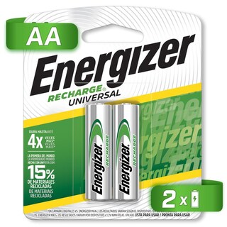 Foto 2 | Baterías Recargables Energizer Aa 2000 Mah Blister 12 Unidades