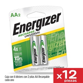 Foto 3 | Baterías Recargables Energizer Aa 2000 Mah Blister 12 Unidades