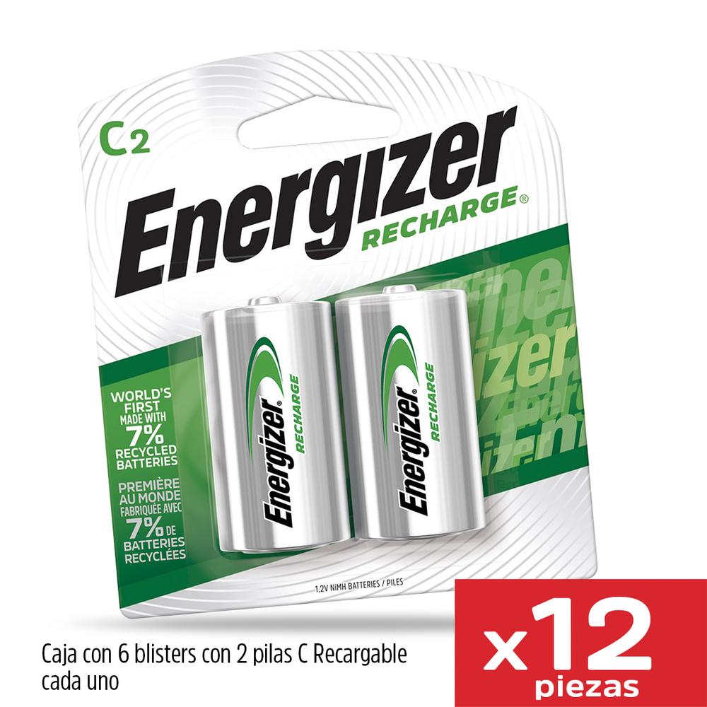 Foto 4 | Baterías Recargables Energizer C Blister 12 Unidades