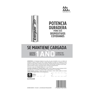 Foto 6 | Pilas Energizer Recargables 6 Aa 2000 Mah + 4 Aaa 700 Mah