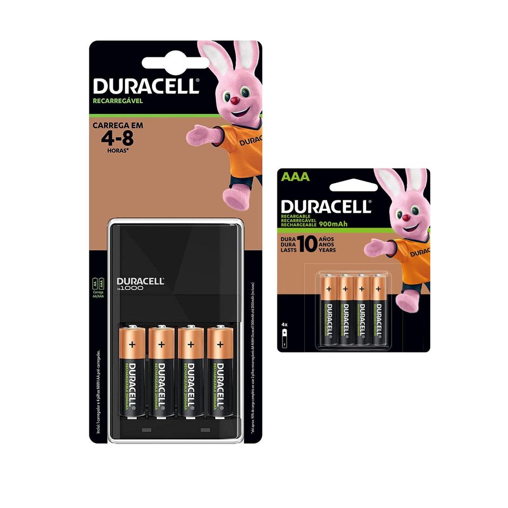 Cargador Duracell con 4 Pilas Aa + 4 Pilas Aaa Recargables