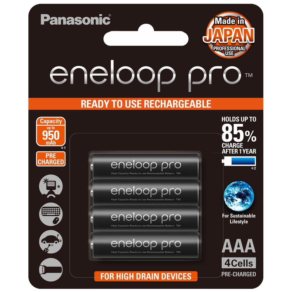 Foto 2 pulgar | Pila Panasonic Recargable Eneloop Pro Aaa 4 Unidades 950 Mah