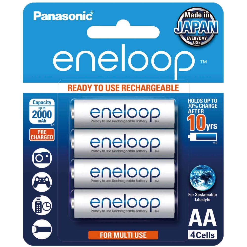 Foto 2 pulgar | Pila Panasonic Recargable Eneloop Aa 4 Unidades 2000 Mah