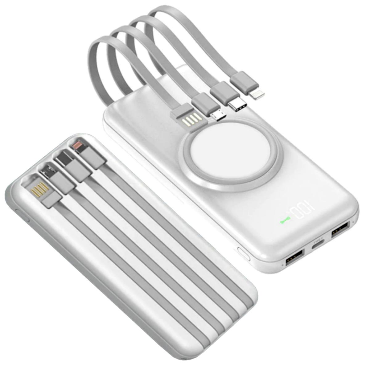 Foto 1 | Batería Qi Inalámbrica Para Android, Mxqmb-003, 30000mah, Blanco, Salida Qi Inalámbrica  1xusb 2 1, Entrada Usb, Tipo