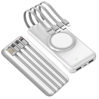 Foto 1 | Batería Qi Inalámbrica Para Android, Mxqmb-003, 30000mah, Blanco, Salida Qi Inalámbrica 1xusb 2 1, Entrada Usb, Tipo