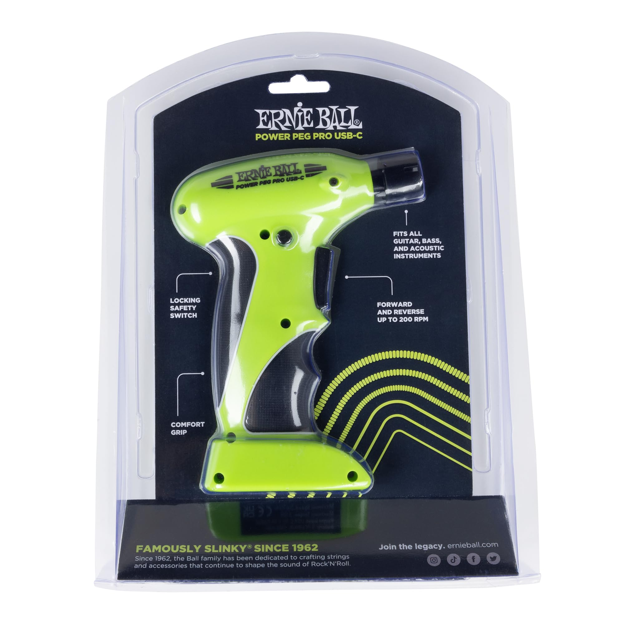 Foto 2 pulgar | Enrolladora De Cuerdas Ernie Ball Power Peg Pro Usb-c Recargable - Venta Internacional.
