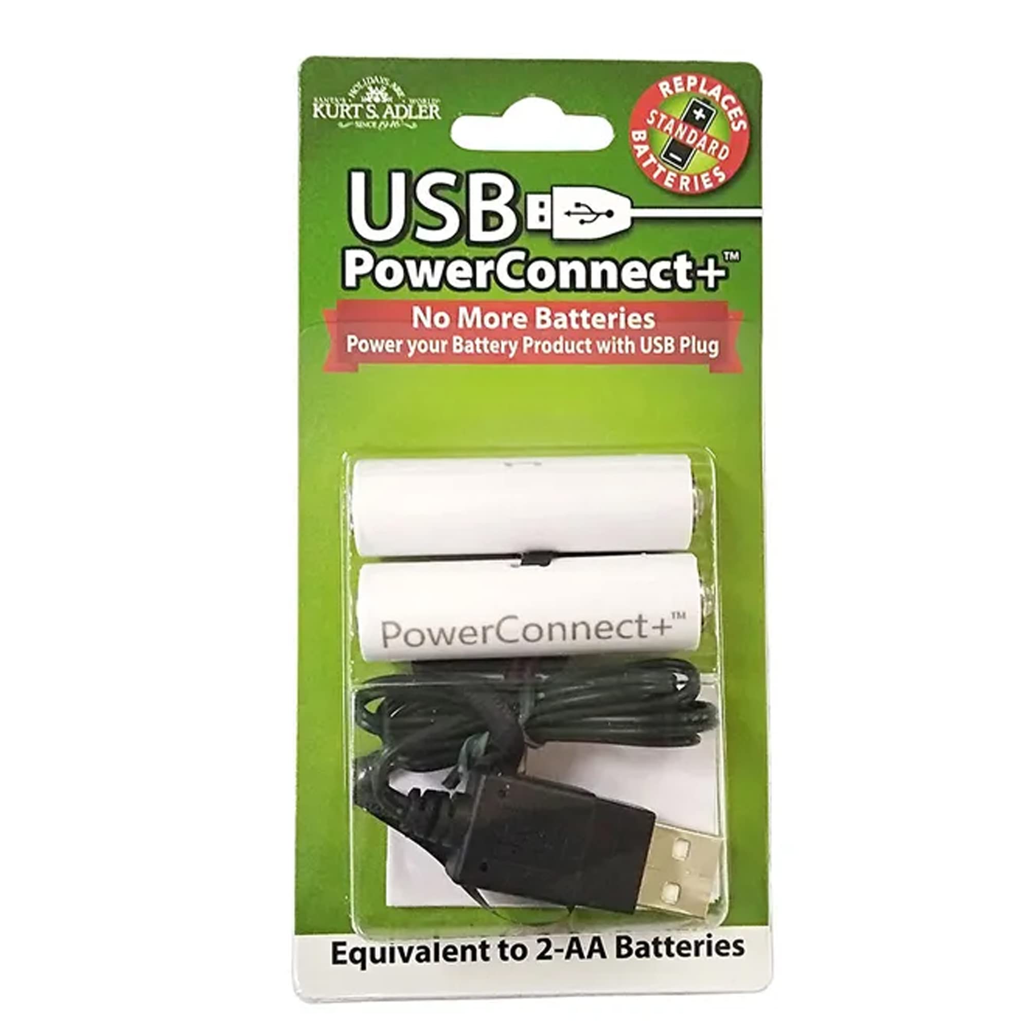 Foto 3 | Conector De Alimentación Y Convertidor Kurt S. Adler 2-aa Usb - Venta Internacional.