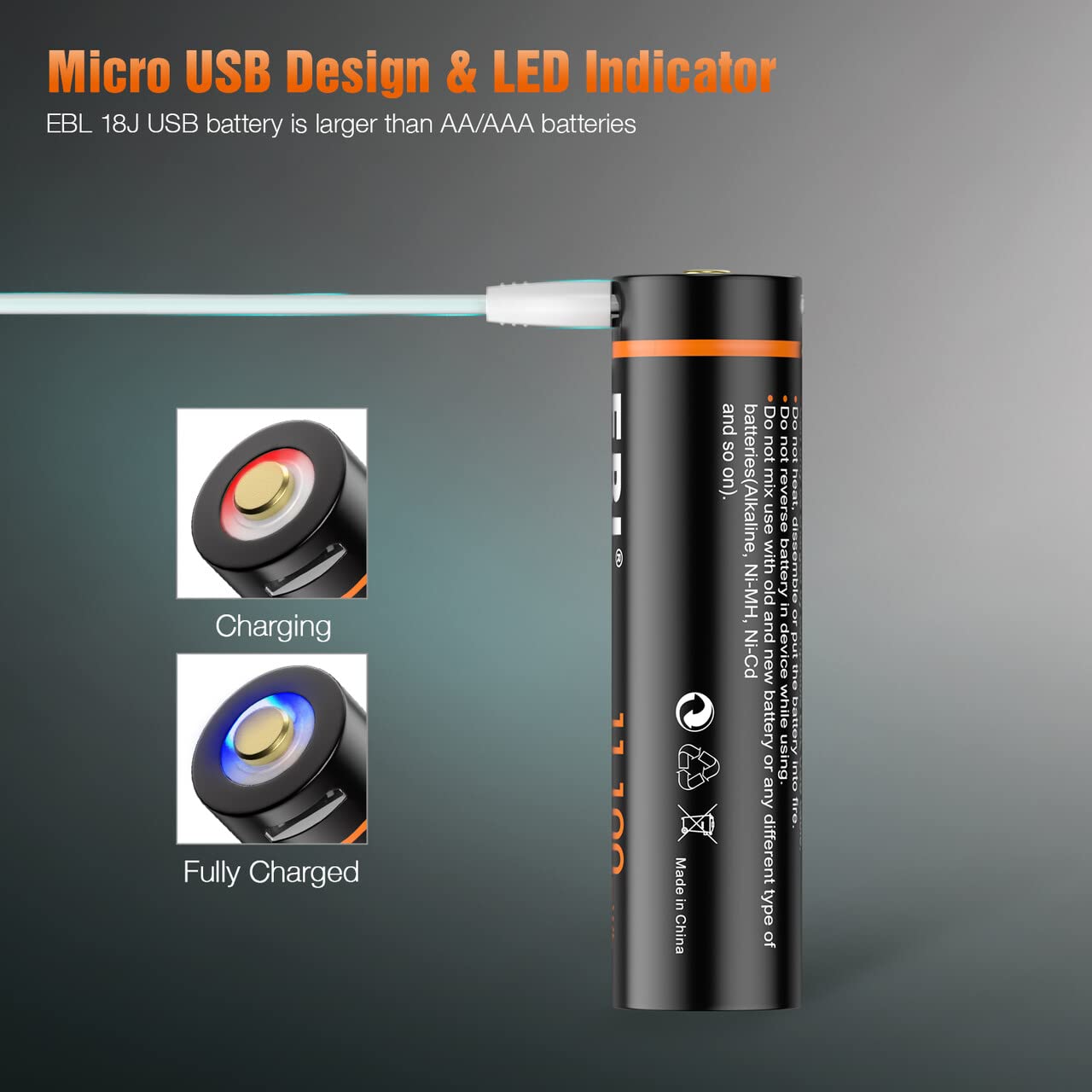 Foto 8 pulgar | Baterías Recargables Ebl 3000 Mah 3 7 V Li-ion 18j (paquete De 2) - Venta Internacional.