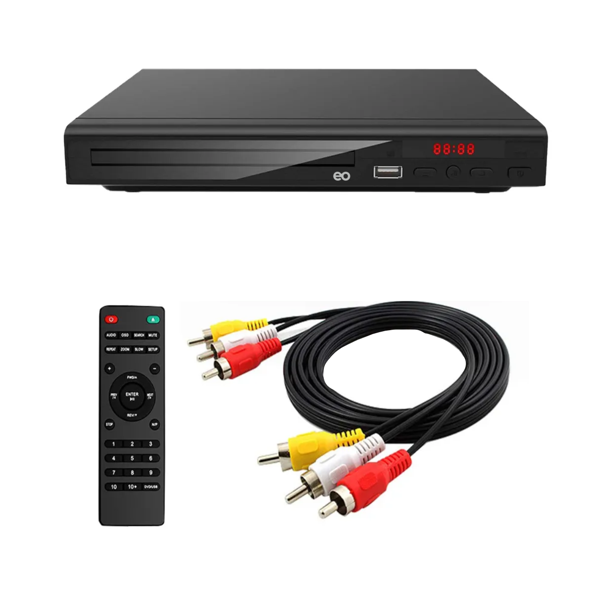 Reproductor De Dvd Ultra Hd Para Tv Alta Resolución Eo Safe Imports Esi-20211 Negro