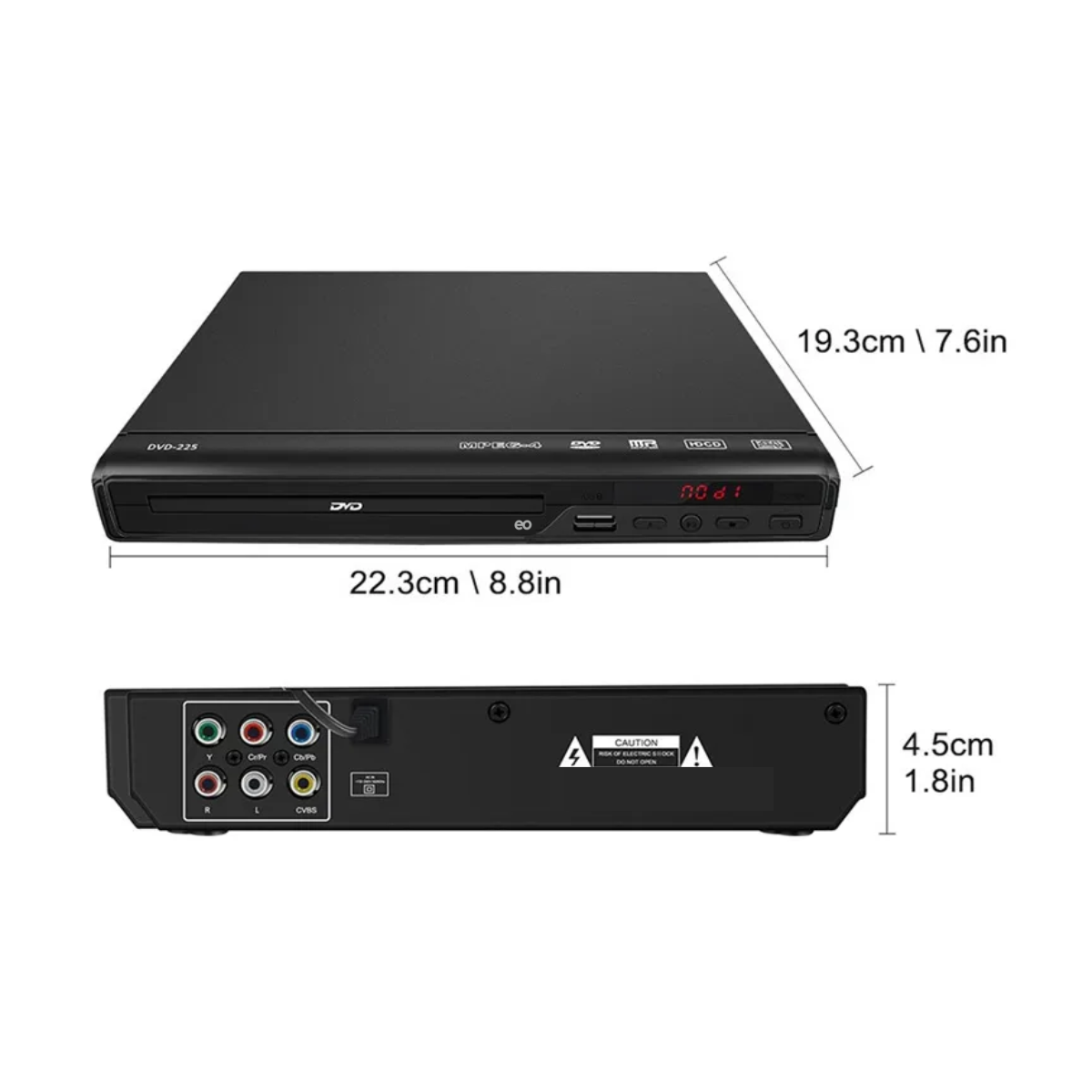 Foto 3 pulgar | Reproductor De Dvd Ultra Hd Para Tv Alta Resolución Eo Safe Imports Esi-20211 Negro