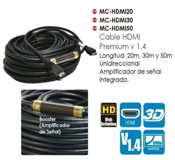 Foto 3 | Cable Hdmi Versión 1.4 Con Amplificador De Señal Mc-hdmi50