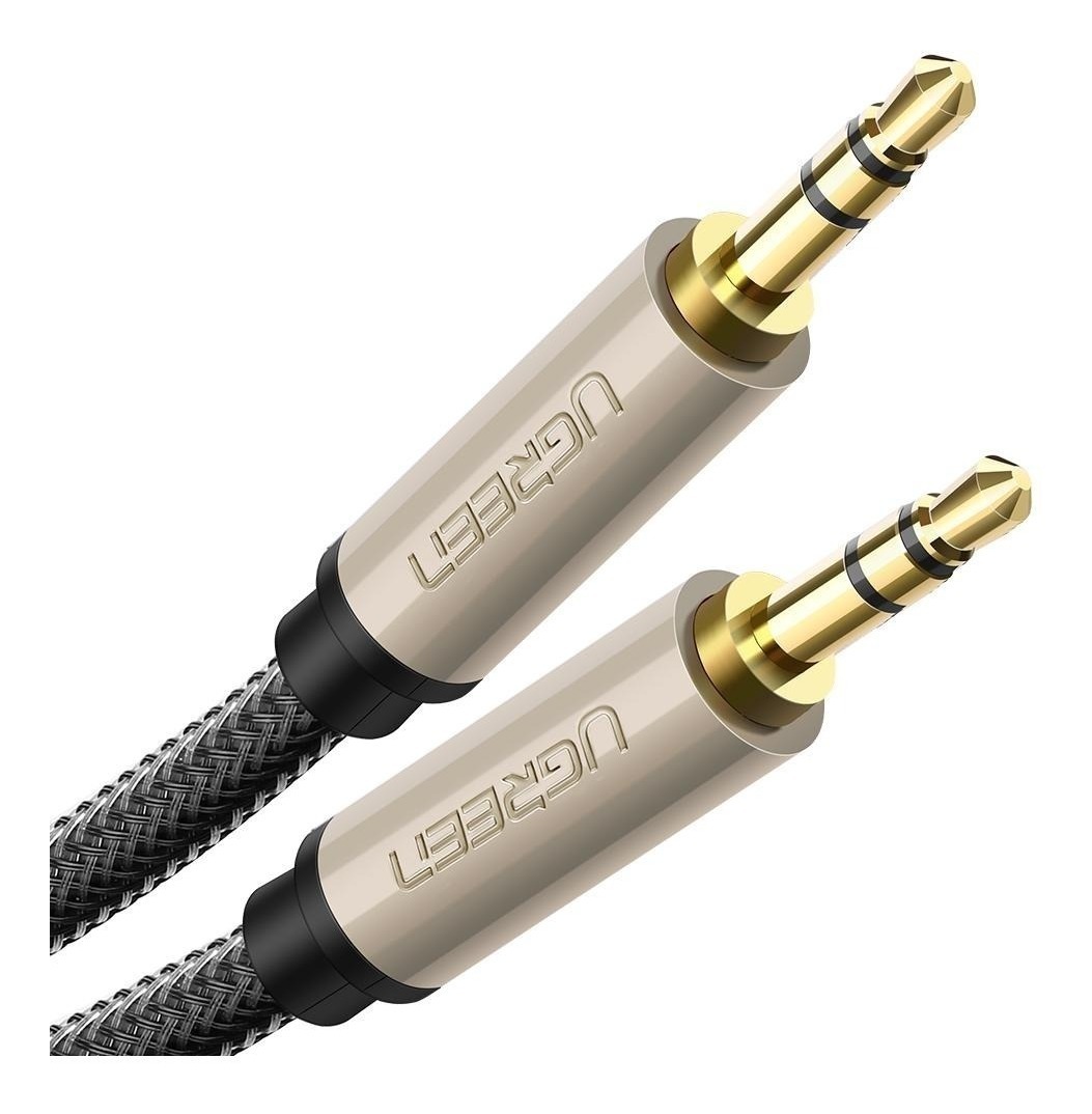 Foto 2 pulgar | Cable Audio Auxiliar Ugreen 10604 color Negro Jack 3.5 mm Estéreo Trenzado 2 m