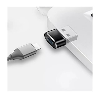 Foto 4 | Adaptador Usb Tipo C Hembra A Usb Macho Negro