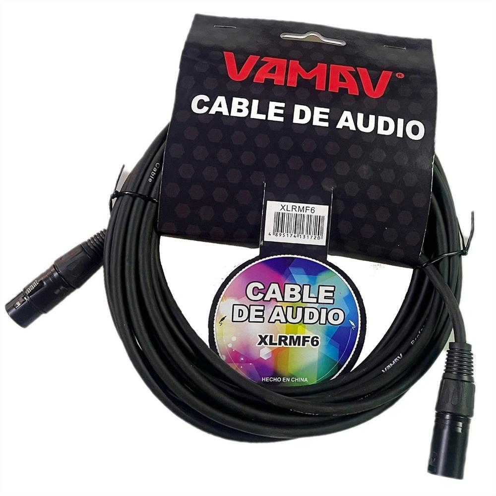 Foto 2 pulgar | Cable De Audio Xlr Macho A Xlr Hembra 6m Vamav Xlrhmf6