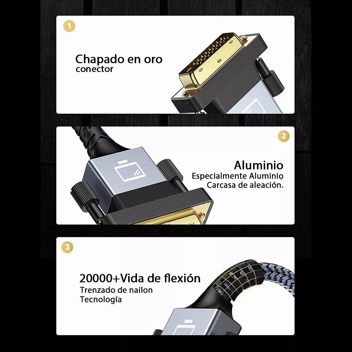 Foto 4 pulgar | Cable Hdmi A Dvi Conversión Bidireccional Eo Safe Imports Esi-12603 Gris