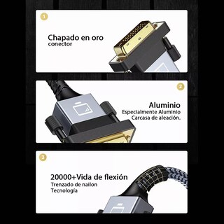 Foto 3 | Cable Hdmi A Dvi Conversión Bidireccional Eo Safe Imports Esi-12603 Gris