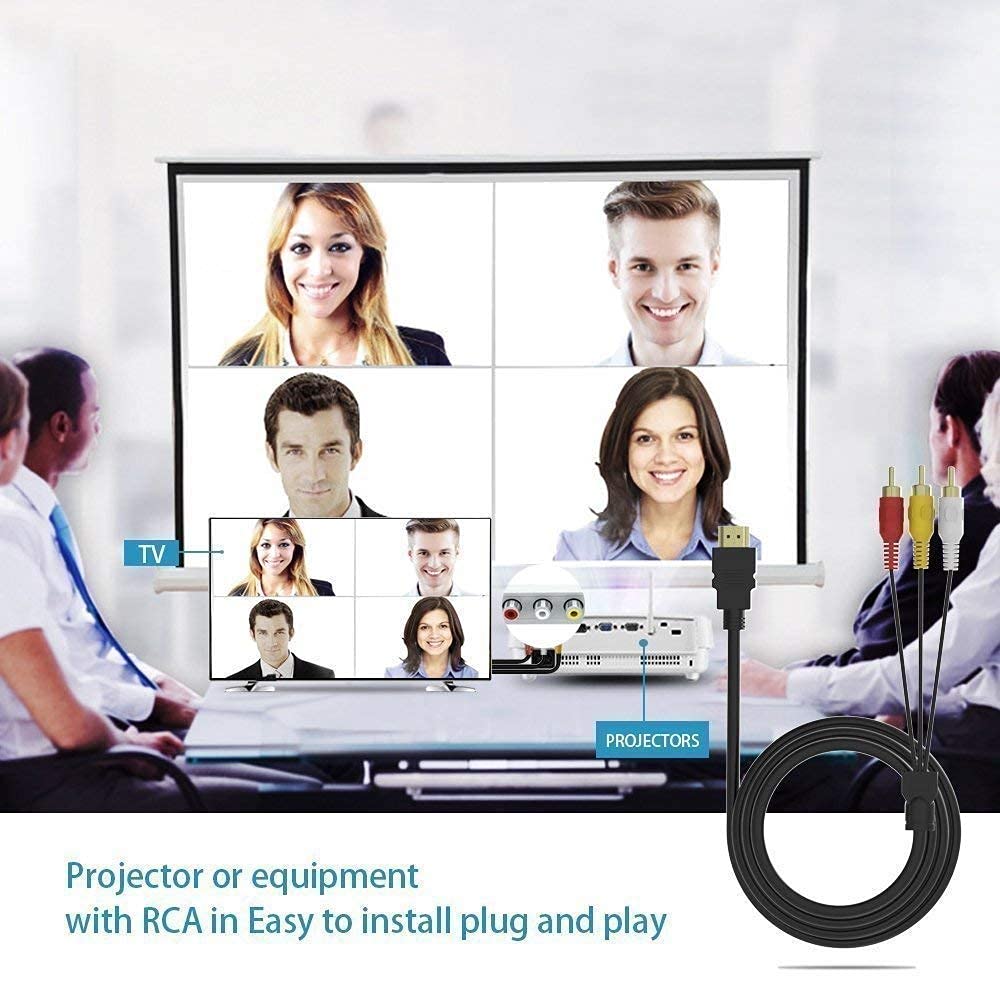 Foto 6 pulgar | Cable Hdmi A Rca Eanetf 1080p 1.5 M Para Tv Hdtv Dvd 5 Pies - Venta Internacional.