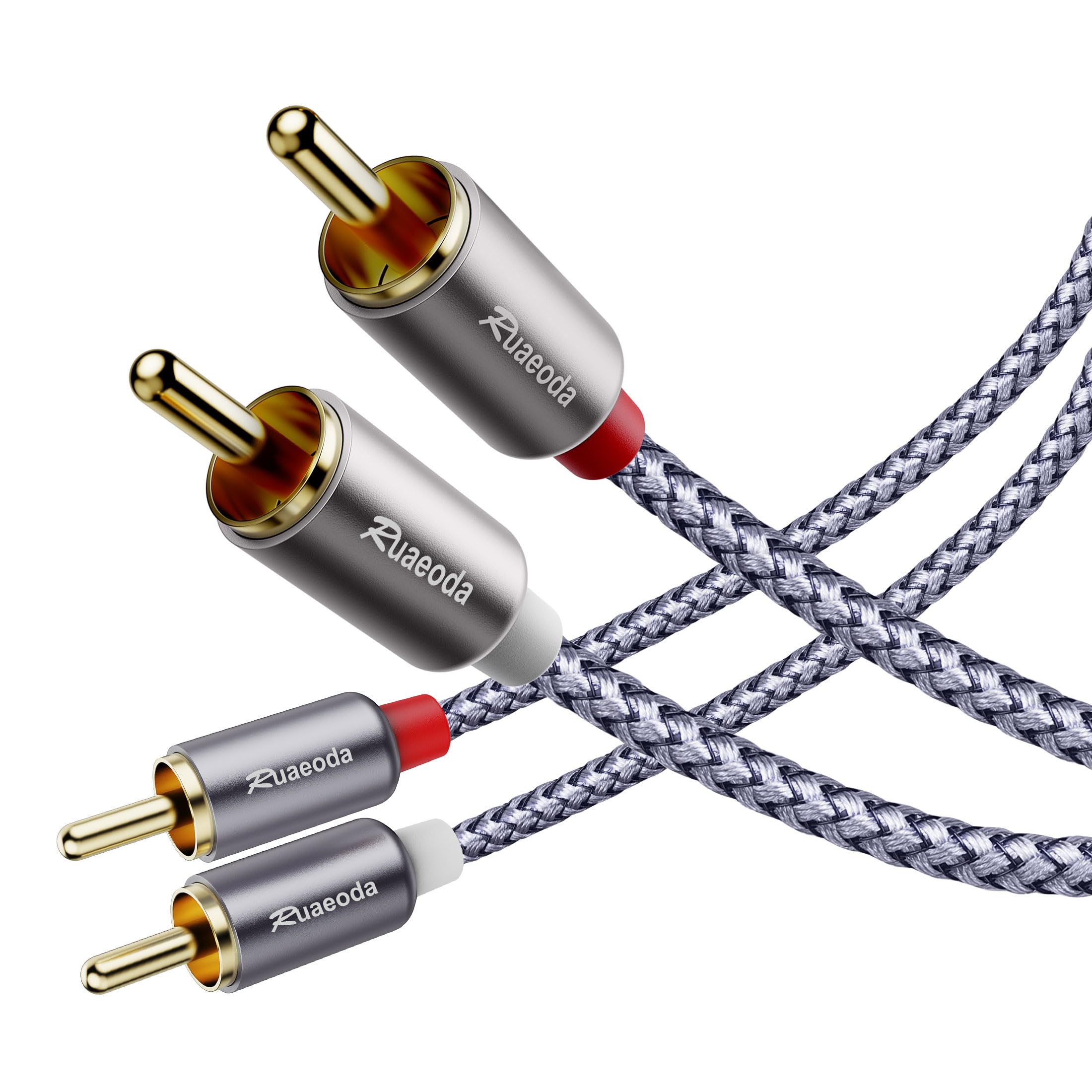 Foto 2 | Cable RCA Ruaeoda 2 RCA Macho A 2rca Macho Malla Blindada de 1,8 M - Venta Internacional