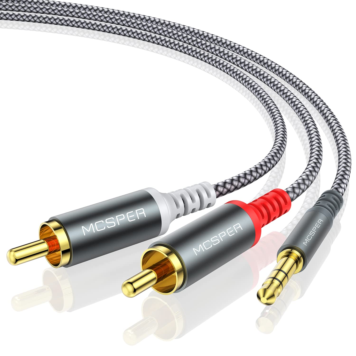 Foto 2 pulgar | Cable Divisor de Audio Mcsper Rca a Aux 2 Macho de 3,5 mm 2 m - Venta Internacional