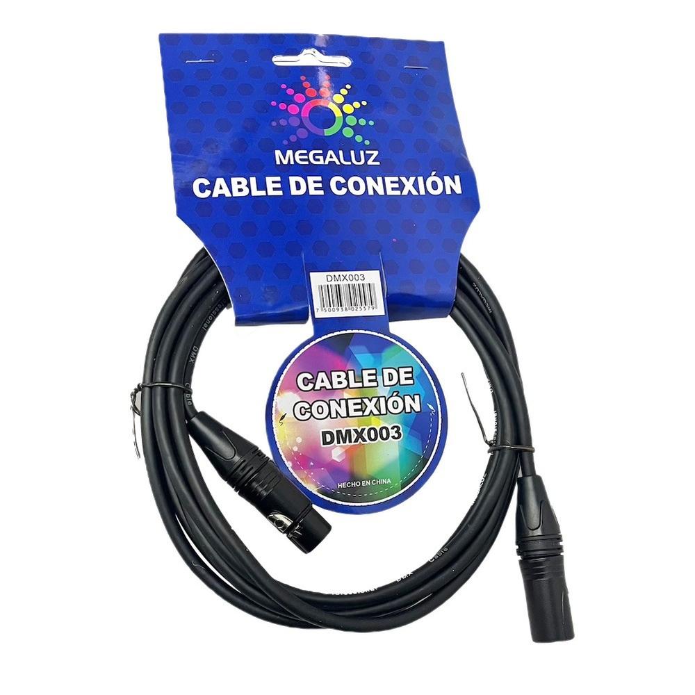 Cable Extensión Mega Luz para DMX Canon XLR a Canon XLR 3 m