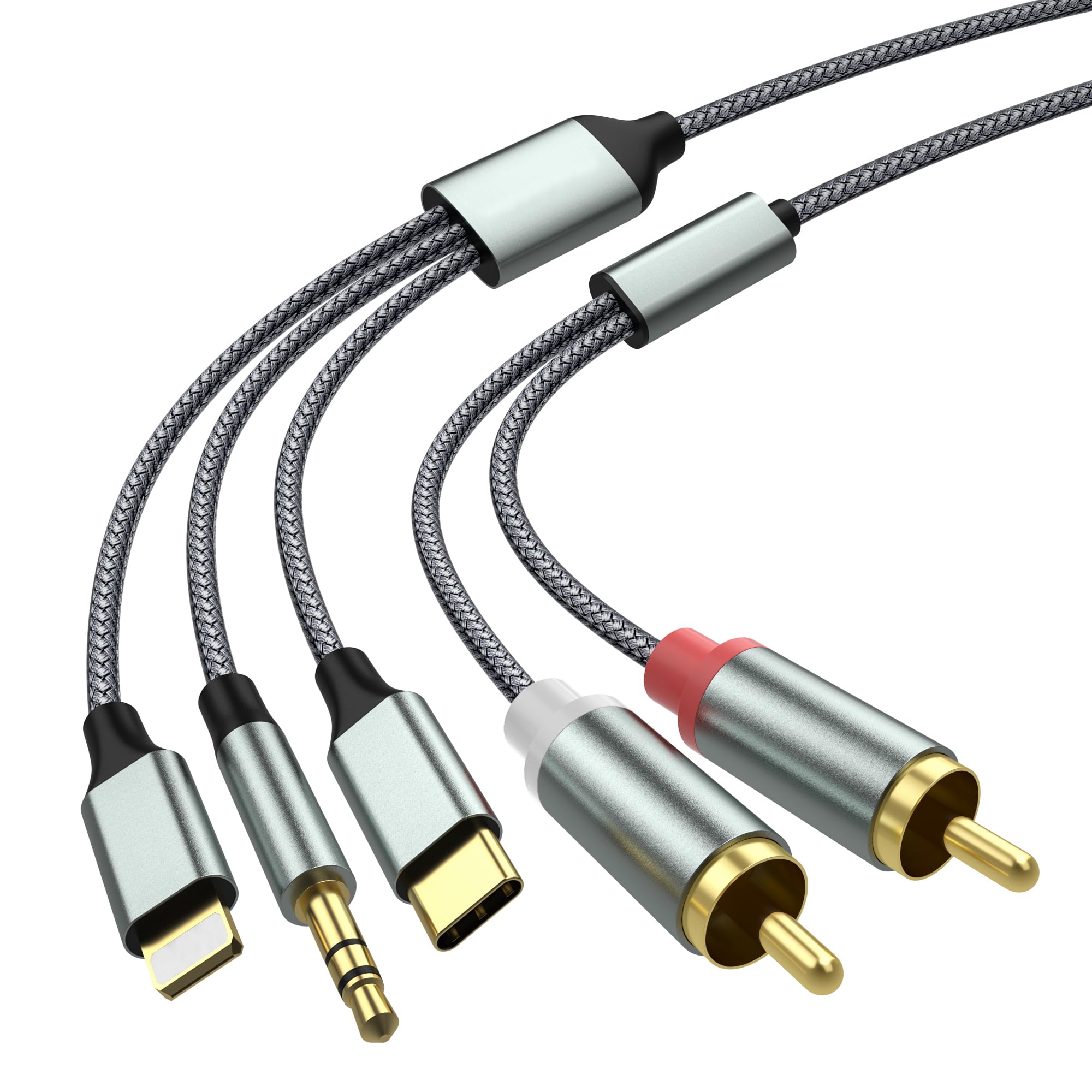 Foto 2 pulgar | Cable Adaptador De Audio Auxiliar Apitiong Lightning A Rca De 2,3 M - Venta Internacional.
