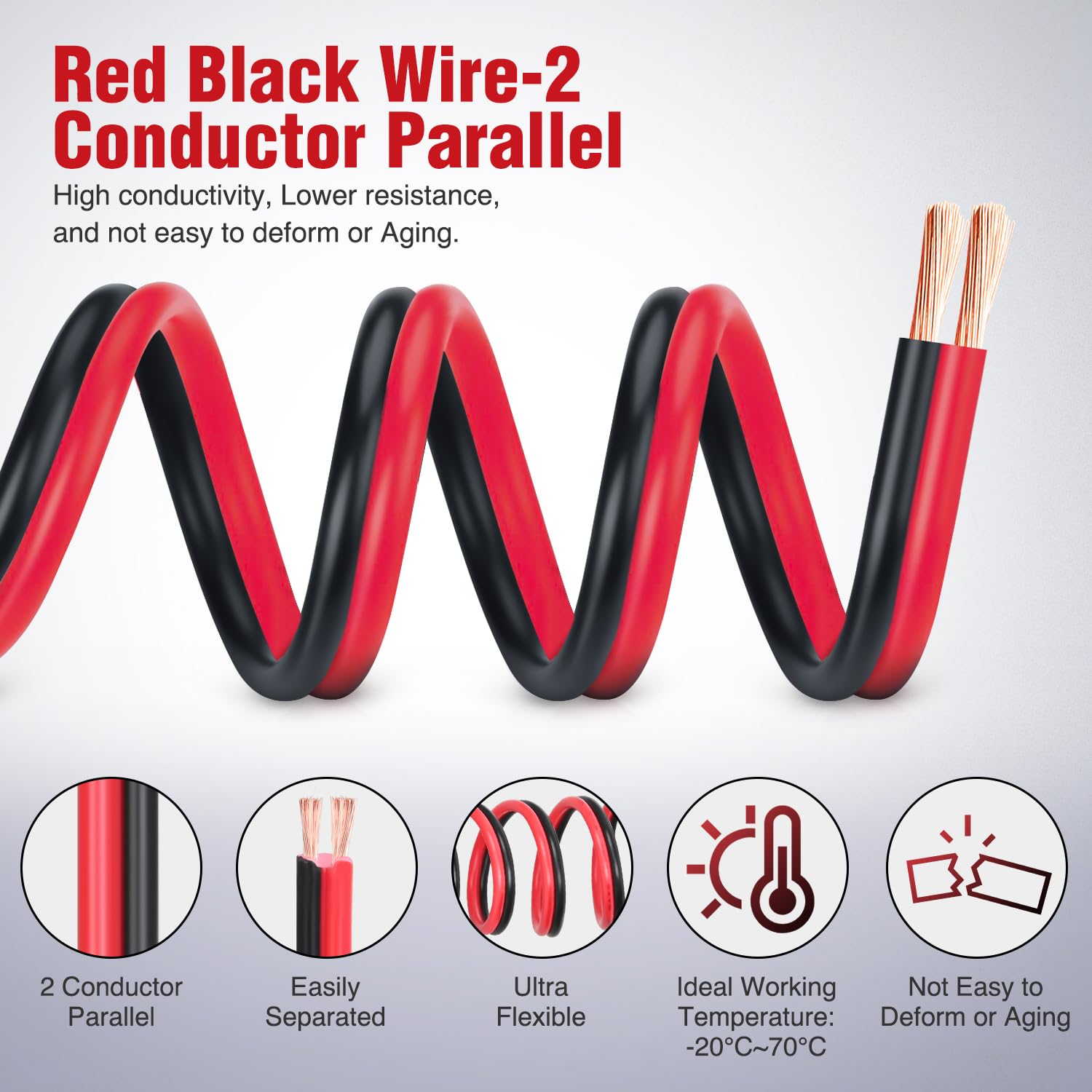 Foto 4 pulgar | Cable Eléctrico Nilight, 14 Awg, 100 Pies, Calibre 14/2, Cable Cca - Venta Internacional.