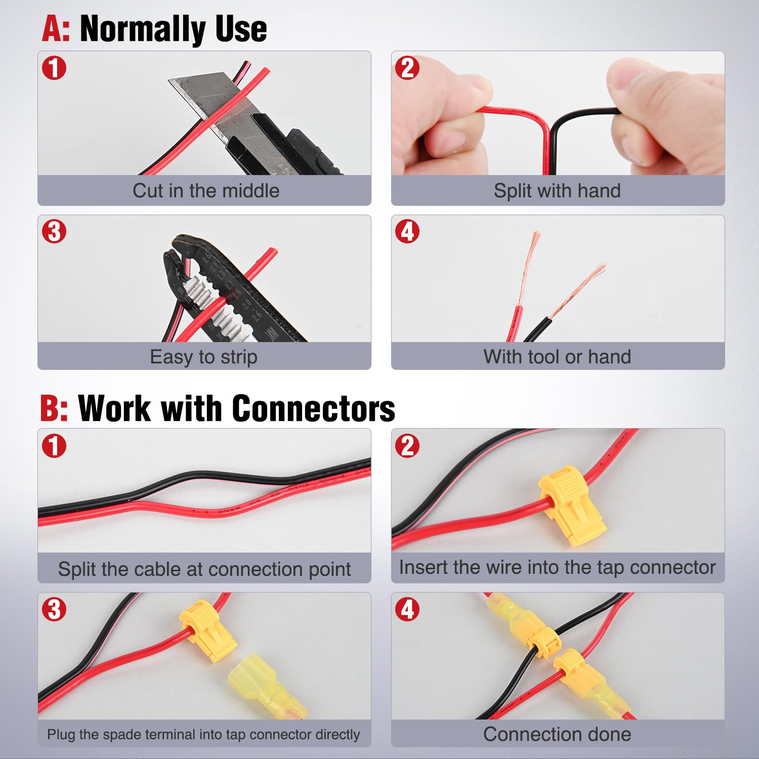 Foto 5 | Cable Eléctrico Nilight 12awg 30.48m Rojo Negro Cca 12/2 - Venta Internacional.