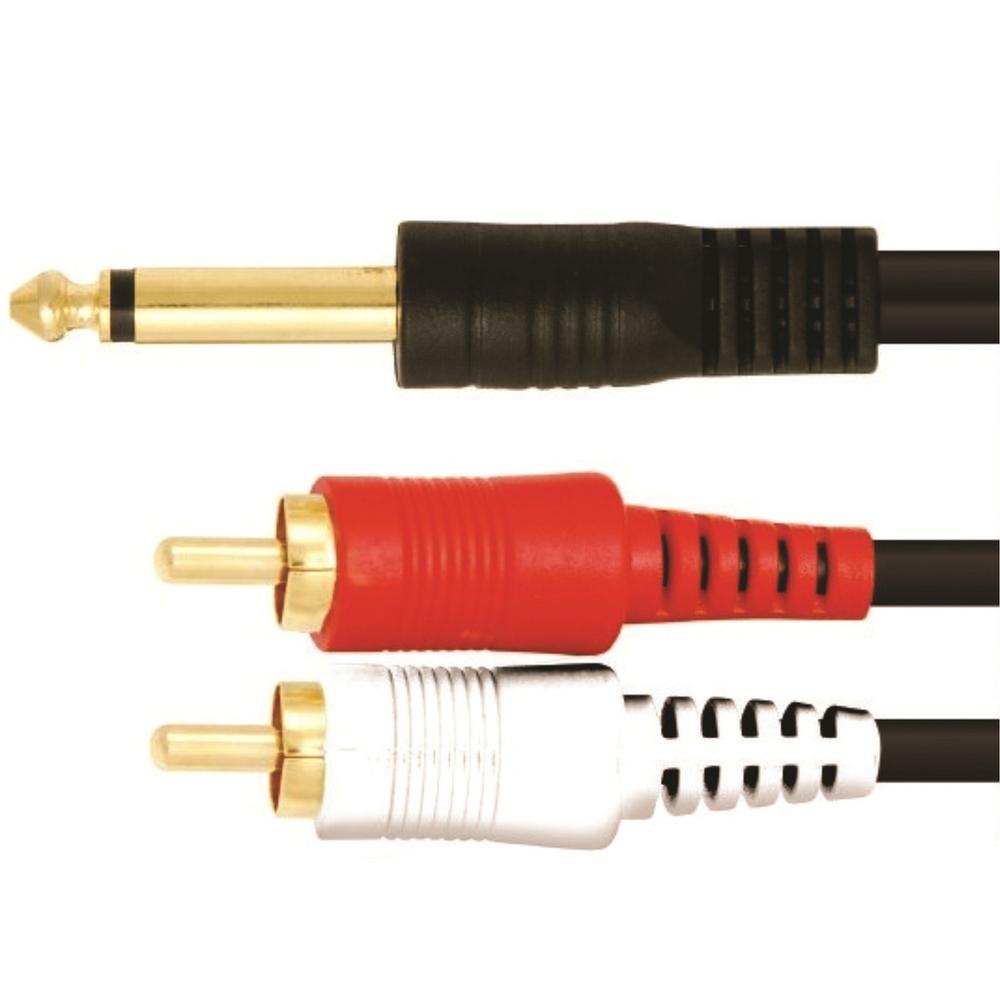 Foto 2 pulgar | Extension Plug Mono 63 mm a 2 Plug Rca Dorado