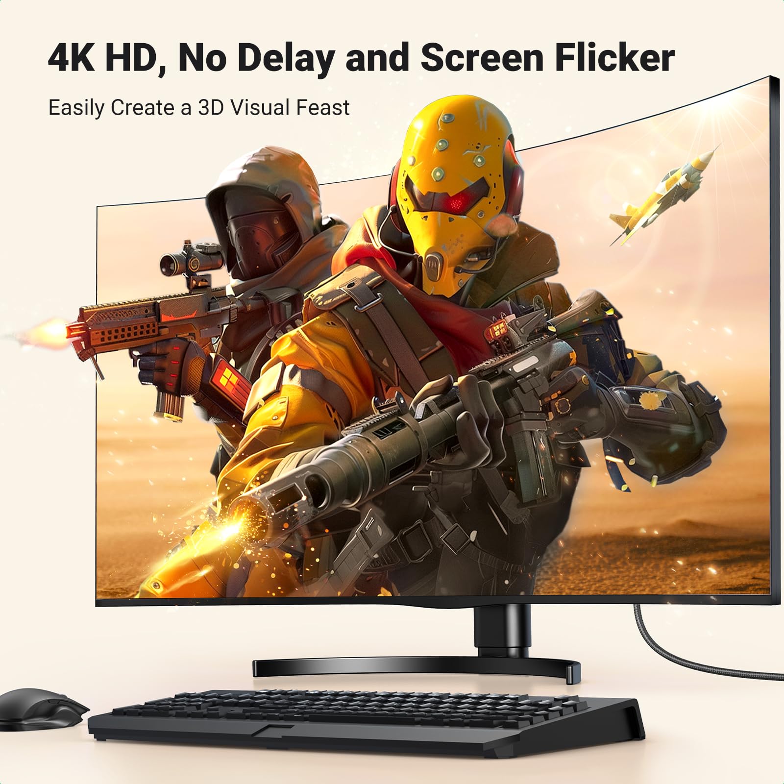 Foto 3 pulgar | Cable Displayport A Hdmi Ugreen 4k 1080p @120hz 2 M - Venta Internacional.