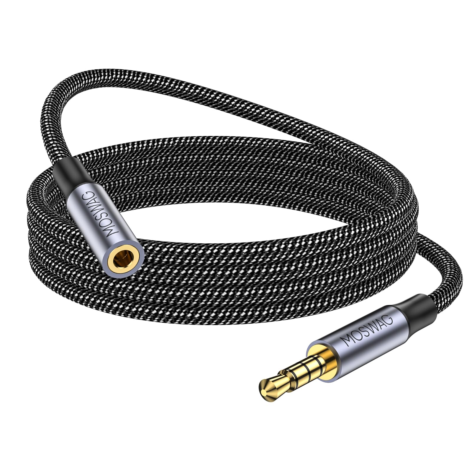 Foto 2 pulgar | Cable Para Auriculares Moswag Extensión De 3.5 mm 3 M Nailon Trenzado - Venta Internacional
