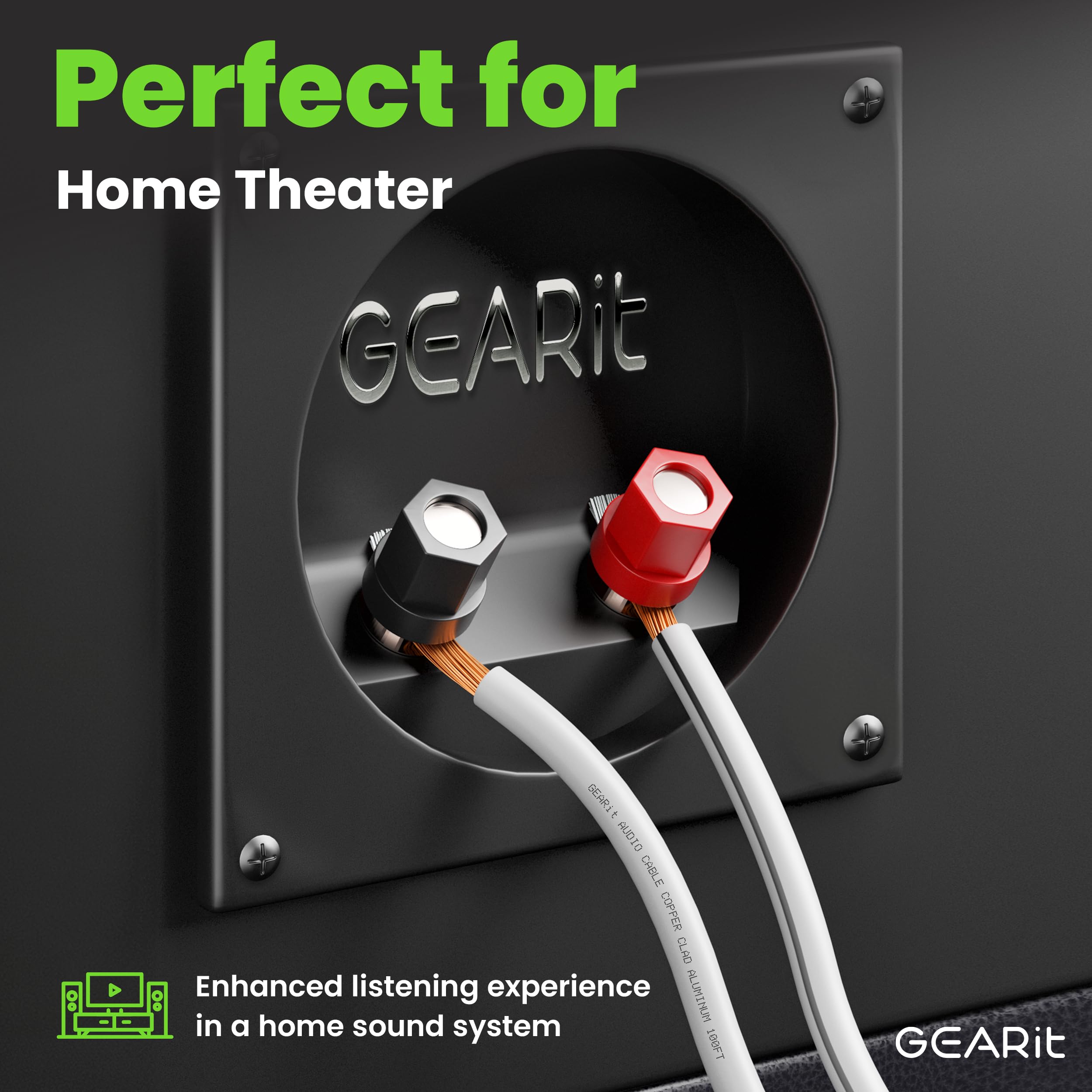 Foto 6 pulgar | Cable De Altavoz Gearit Pro Series 16 Awg, Calibre 16, 30,48 M, Blanco - Venta Internacional.