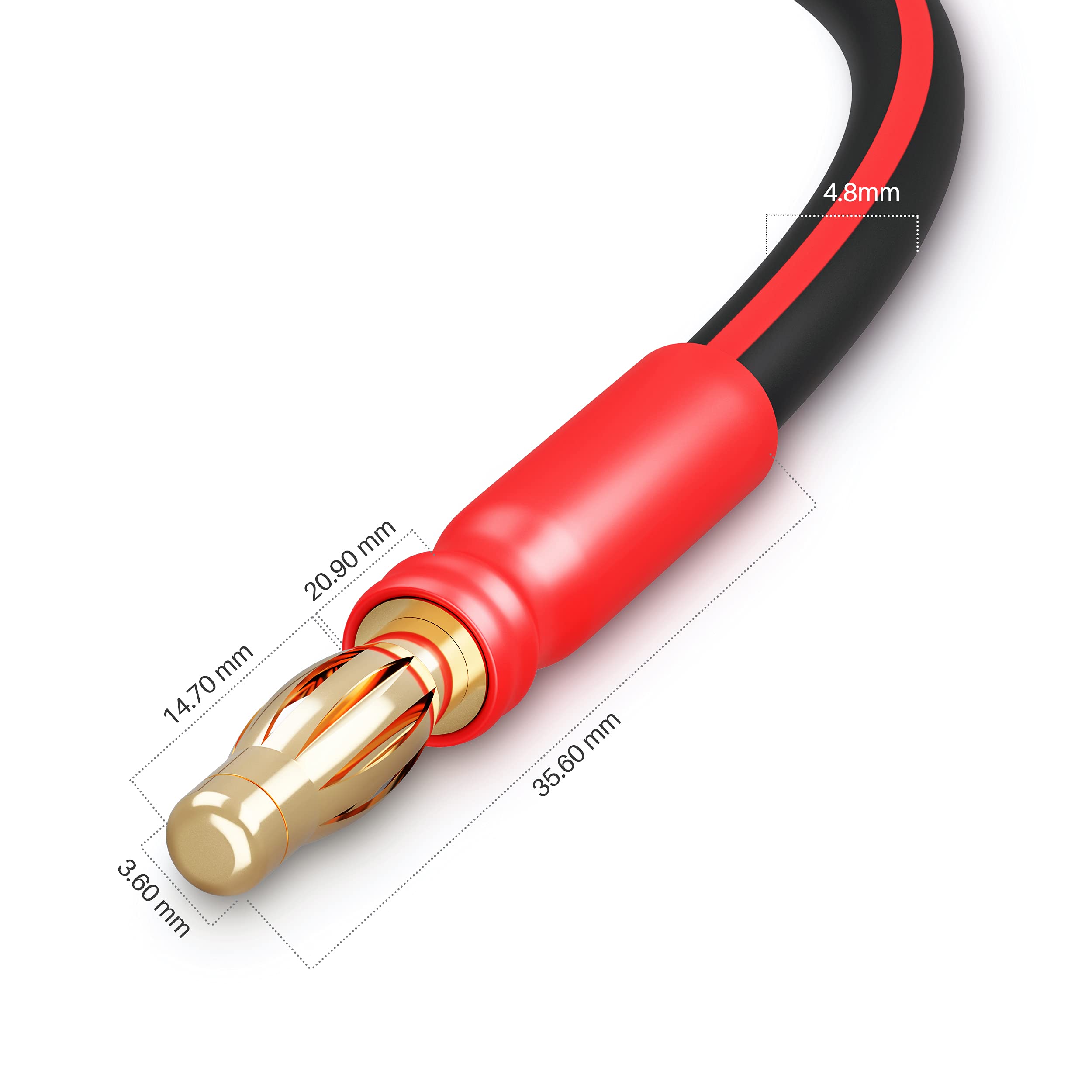 Foto 5 pulgar | Cable Altavoz Gearit 14 Awg con Conectores Tipo Banana 2 M, 2 Unidades Negro - Venta Internacional