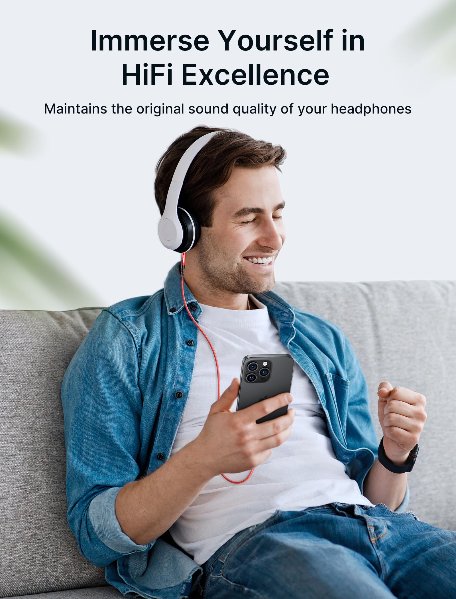 Foto 2 | Cable Jsaux Usb C a Conector Auxiliar de Audio 3,5 Mm para iPhone - Venta Internacional
