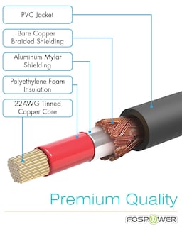 Foto 2 | Cable de Subwoofer FosPower RCA a RCA Audio Stereo 3 m - Venta Internacional
