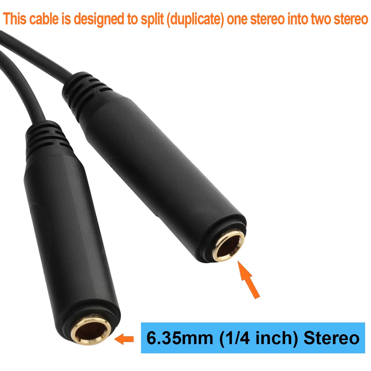 Foto 5 pulgar | Cable Divisor Tisino 1/4 Trs Estéreo Macho A Doble Hembra - Venta Internacional.