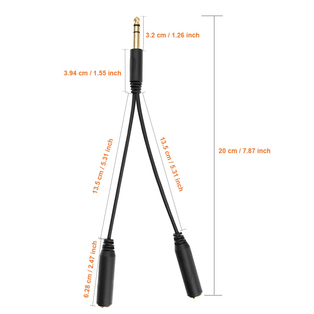 Foto 6 pulgar | Cable Divisor Tisino 1/4 Trs Estéreo Macho A Doble Hembra - Venta Internacional.
