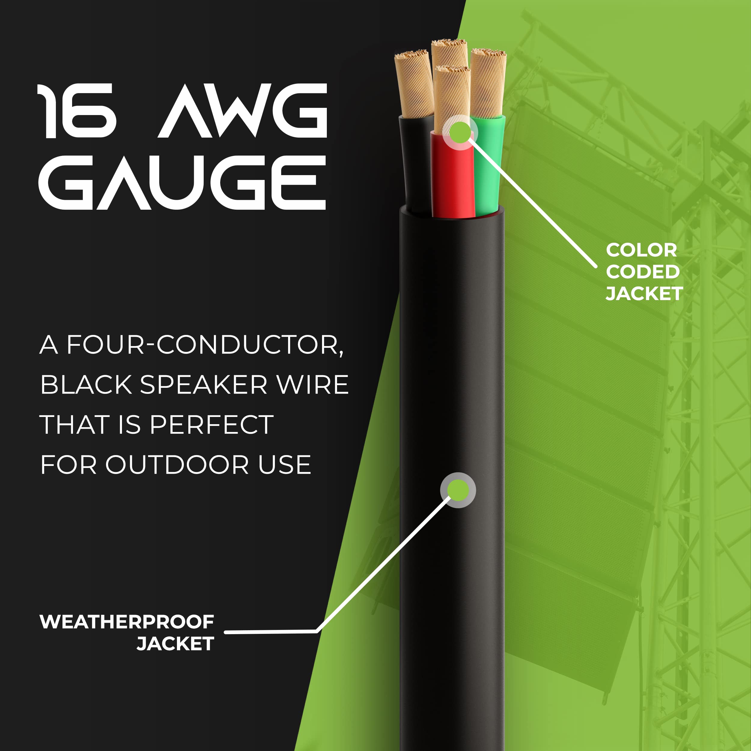 Foto 3 pulgar | Cable De Altavoz Gearit, 16 Awg, 2 Conductores, 250 Pies, Ofc, Cobre - Venta Internacional.