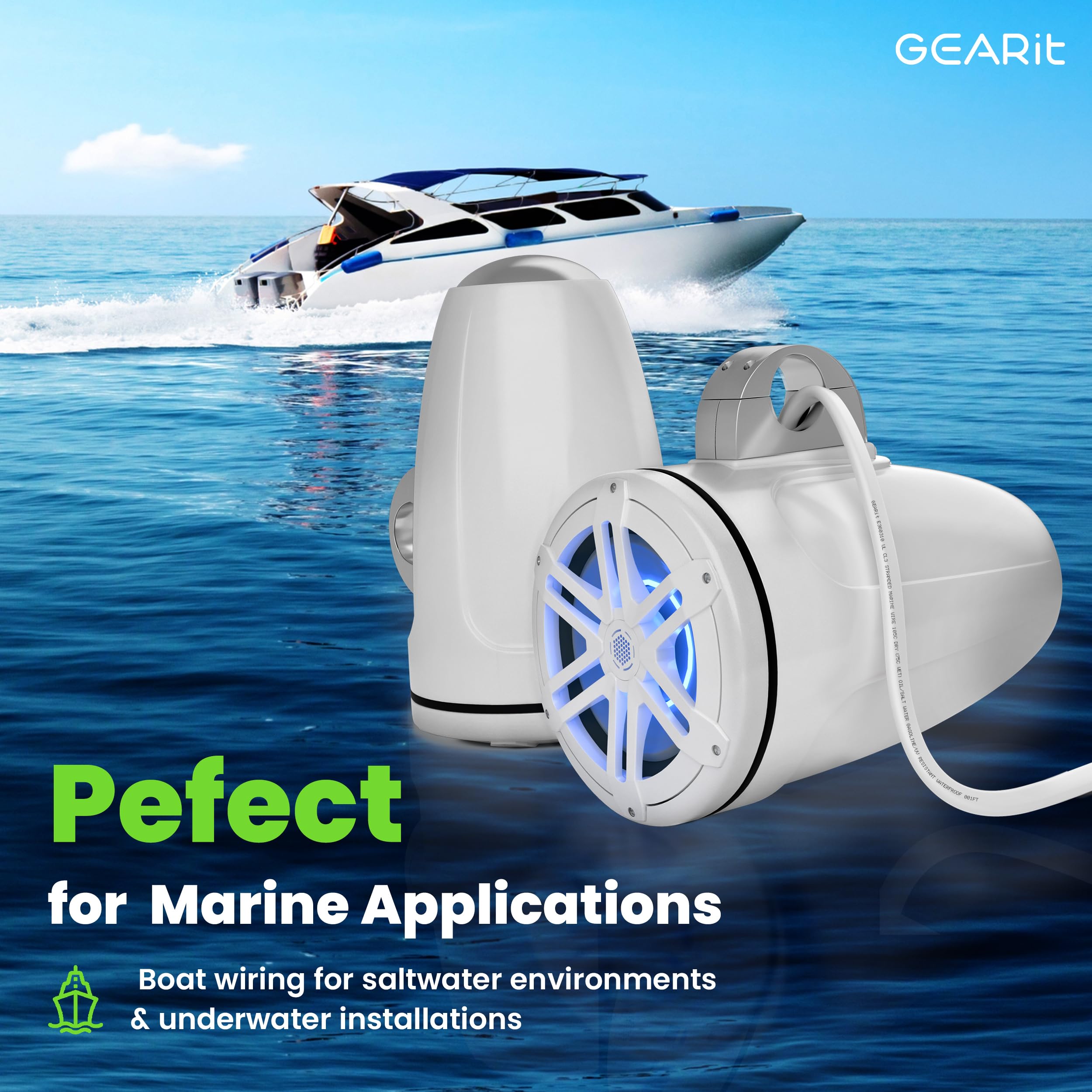 Foto 5 pulgar | Marine Wire Gearit, 10 Awg, 50 Pies, Cobre Ofc Estañado, Blanco - Venta Internacional.